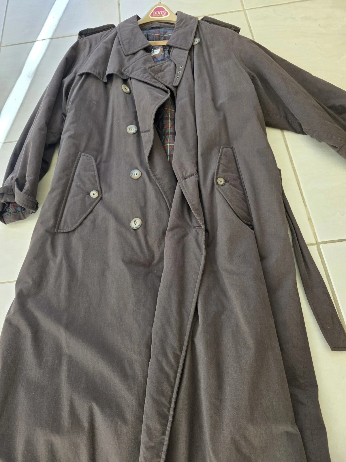 Vintage Giorgio Arnani Le Collezioni MENs overcoat 38 Brown Italy 88% cotton image 1