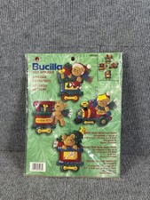 Bucilla Felt Christmas Ornaments Kit 84438 - Santa Bear With Toy Train