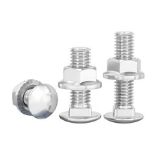 BACSHBY 20 pcs Coach BoltsM8x80mm Cup Square Carriage Nuts and BoltsCarbon Ste