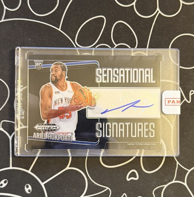 BLACK 1/1 2024-25 Panini Prizm Sensational Signatures Ariel Hukporti Auto Sealed
