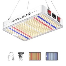 LED Grow Light 100W Full Spectrum 1560  mol/  /s PPFD 2x2ft - Veg Bloom Mode