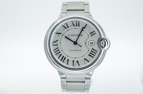 Cartier Ballon Bleu 42 mm 3767 White Dial w69012z4 with Box & Papers