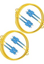 2 Pack OS2 Fiber Patch Cable SC to SC 2m Single Mode Duplex