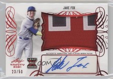 2021 Leaf Trinity Patch Auto Red 23/50 Jake Fox #PA-JF1 Patch Auto 0c3e