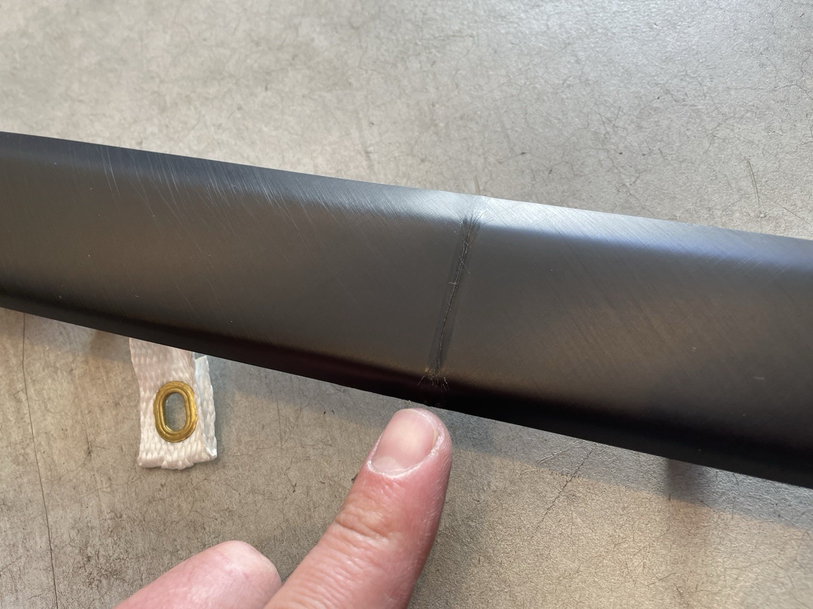 2024 Lamborghini Urus Passenger Dash Trim Molding OEM in Gray Aluminium Finish