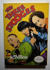 The Three Stooges Nintendo NES Complete CIB Great Condition Poster/Inserts