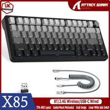 ATTACK SHARK X85 Gasket Wireless Mechanical Keyboard Side Print PBT Knob Gaming