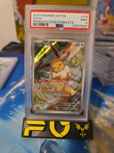 PSA 9 2025 POKEMON PRISMATIC EVOLUTIONS EEVEE ETB PROMO SVP 173