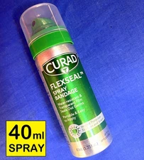 NEW ✅ CURAD 40ml FlexSEAL SPRAY Transparent Bandage for Cuts, Scrapes 1.35 fl oz