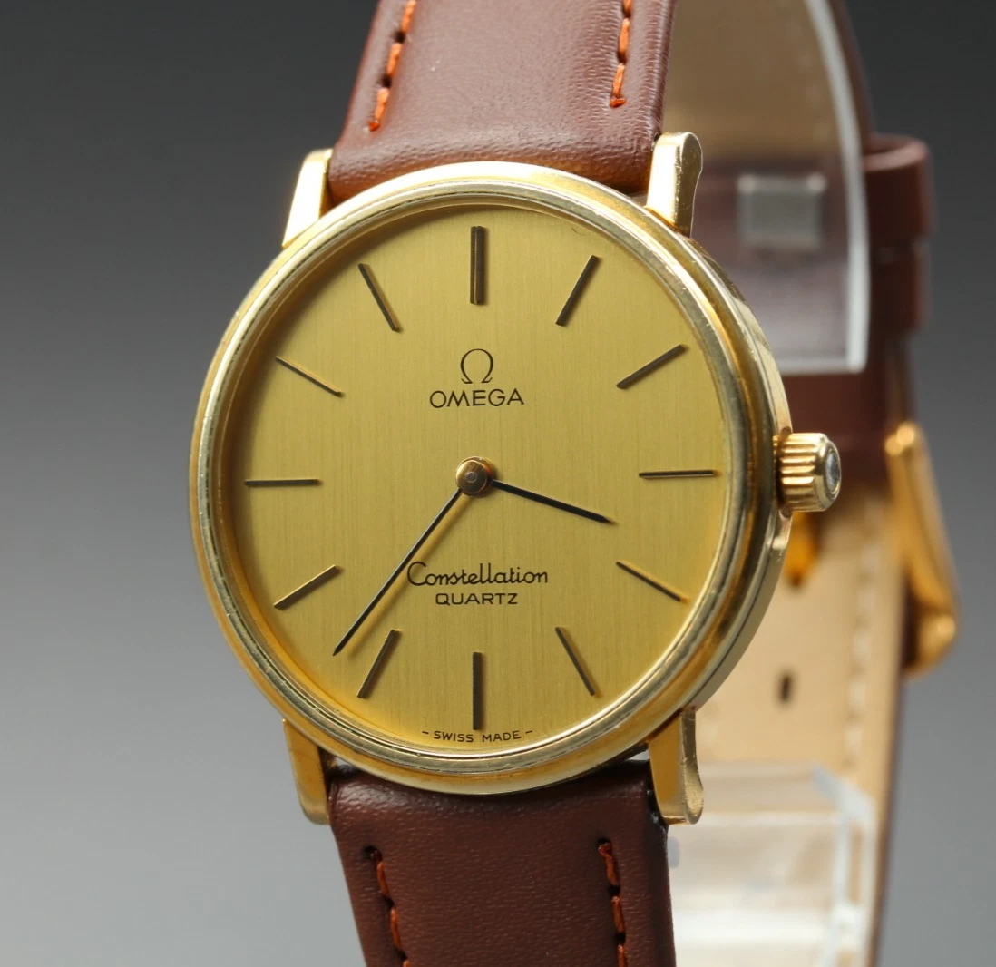 Omega — Vintage [N Mint] OMEGA Constellation Cal.1330 Gold Push Crown Men's Qz Watch #52