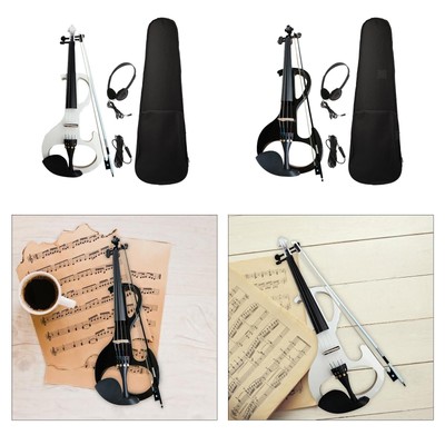 Elektrisches Violinset und Violinbogen aus Kolophonium mit Zubehör für