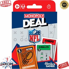 Monopoly Deal NFL Edition Card Game Quick 15-Min Football Family Game