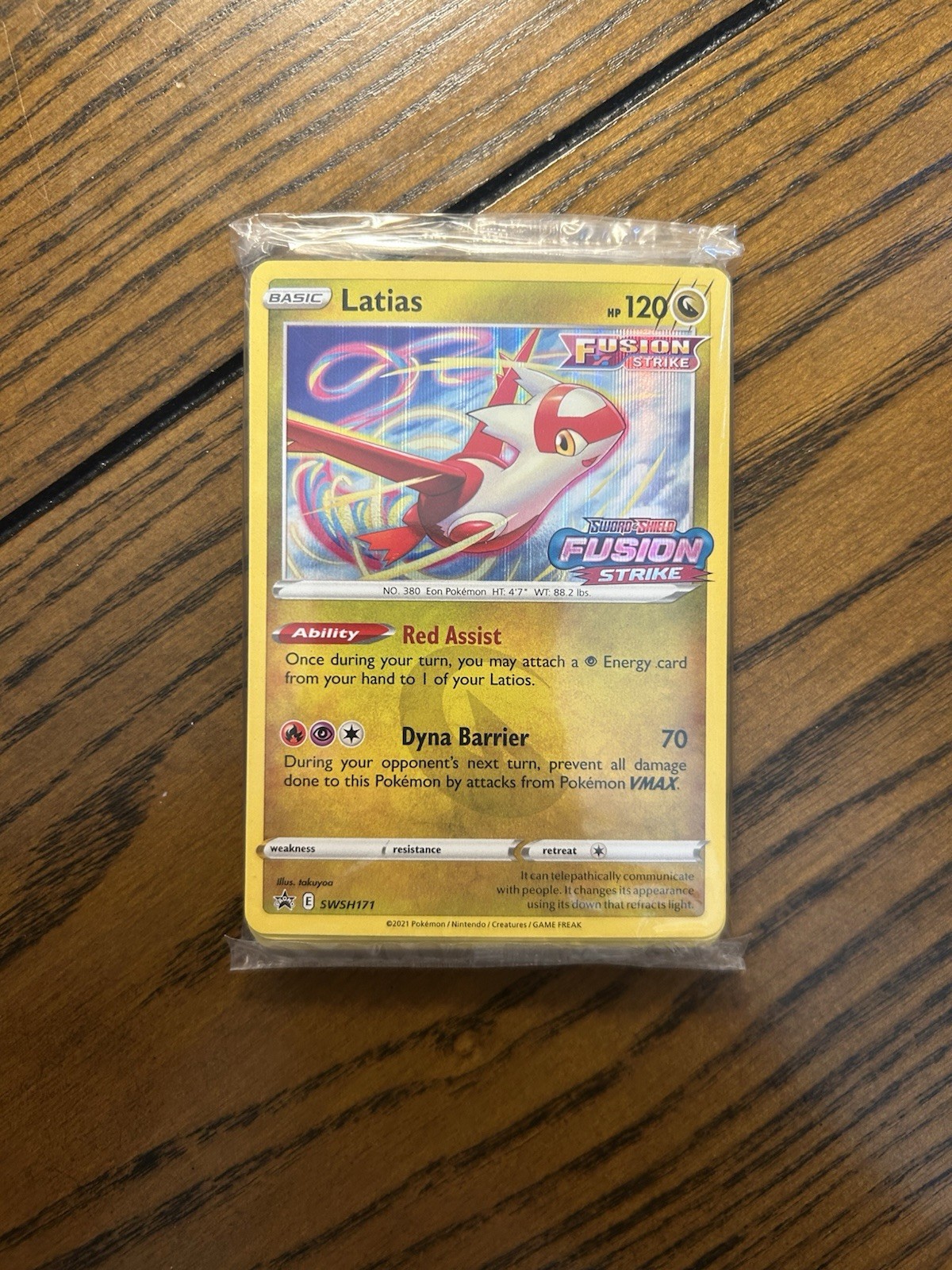 SEALED Pokemon Fusion Strike Prerelease Latias Black Star Promo Pack SWSH171