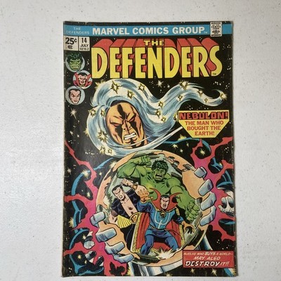 The Defenders #14 (Marvel Comics July 1974) Mark Jewelers Var. Raw Unaltered