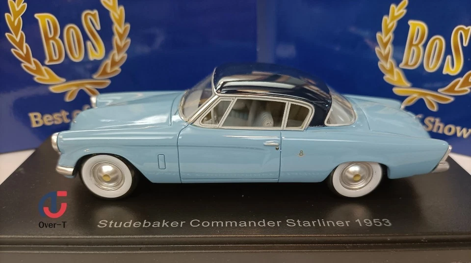 BOS 1:43 Studebaker Commander Blue Black Commander Simulation Car Model - Image 2 of 4