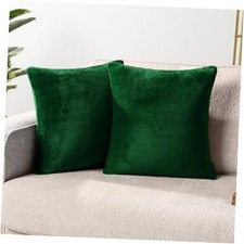 Throw Pillow Covers 20x20 Set of 2, 20" x 20" Pack of 2 Emerald Green