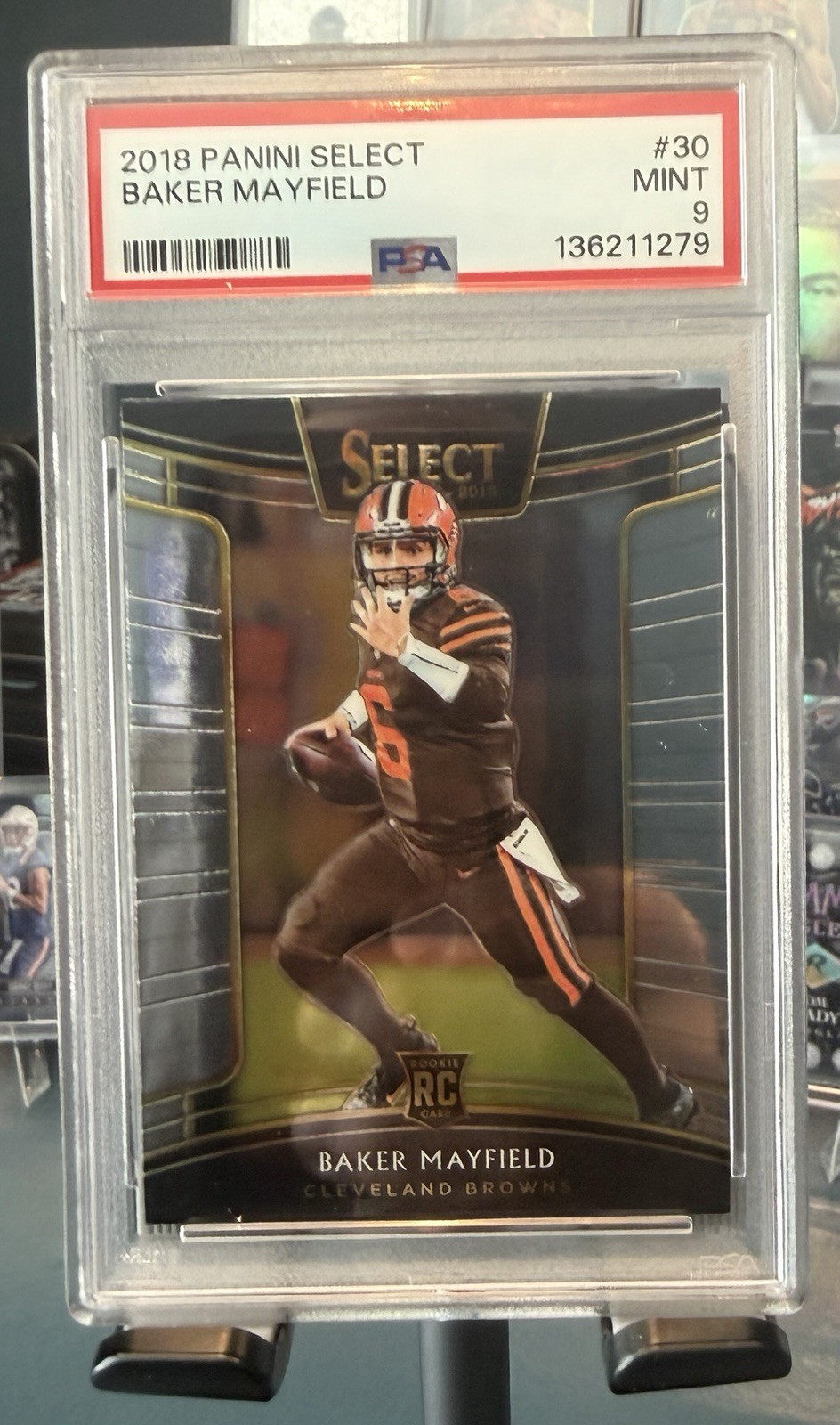 2018 Panini Select - Concourse Baker Mayfield #30 (RC) PSA 9