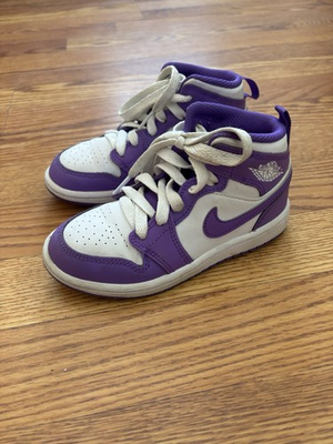 #ad Nike Air Jordan 1 Mid PS Size 11C Purple Venom White DQ8424 511 Sneaker Shoes $29.00