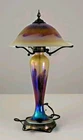 Quoizel Art Glass Lamp , Gold Aurene iridescent  Signed Tood Philips