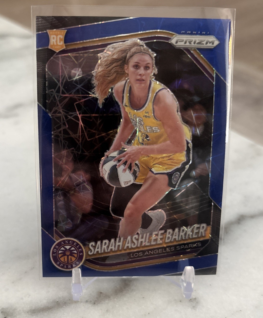 2025 WNBA PRIZM SARAH ASHLEE BARKER BLUE VELOCITY SP ROOKIE #31 LA SPARKS