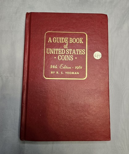 1981 GUIDE BOOK OF UNITED STATES COINS 34th EDITION REDBOOK  BY R. S. YEOMAN VTG
