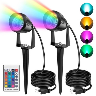 RGBW LED Color Changing Landscape Lights,15W Outdoor Waterproof Spotlights wi...