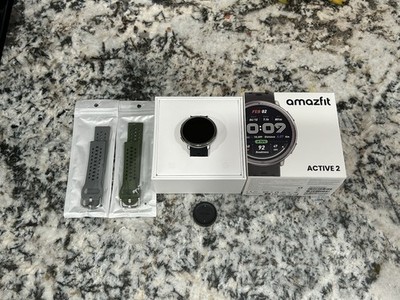 AMAZFIT Active 2 44mm Silber Lünette Silikonbänder Touchscreen Smartwatch