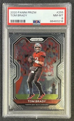 TOM BRADY PSA 8 2020 PANINI PRIZM #255 BUCCANEERS 3218