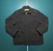 Vintage Columbia Wool Blend Bomber Jacket Mens Medium Black Coat Jacket