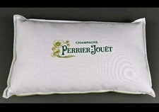 Perrier-Jouet Champagne Cushion White, Green And Logo Approx 45x25cm Belle Epoch