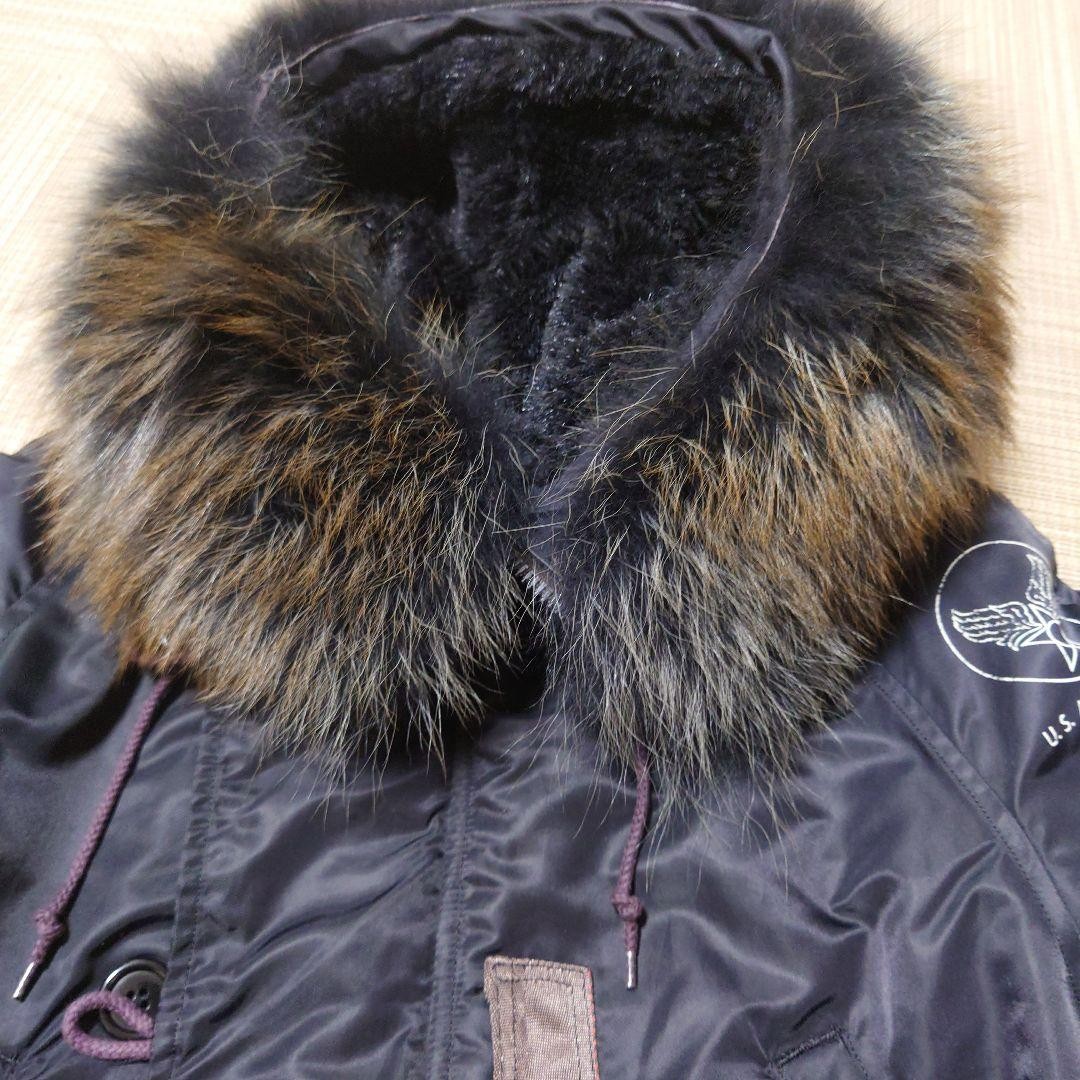 Buzz Rickson's William Gibson N-3B Slender Black Parka Jacket Size