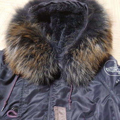 Buzz Rickson's William Gibson N-3B Slender Black Parka Jacket Size