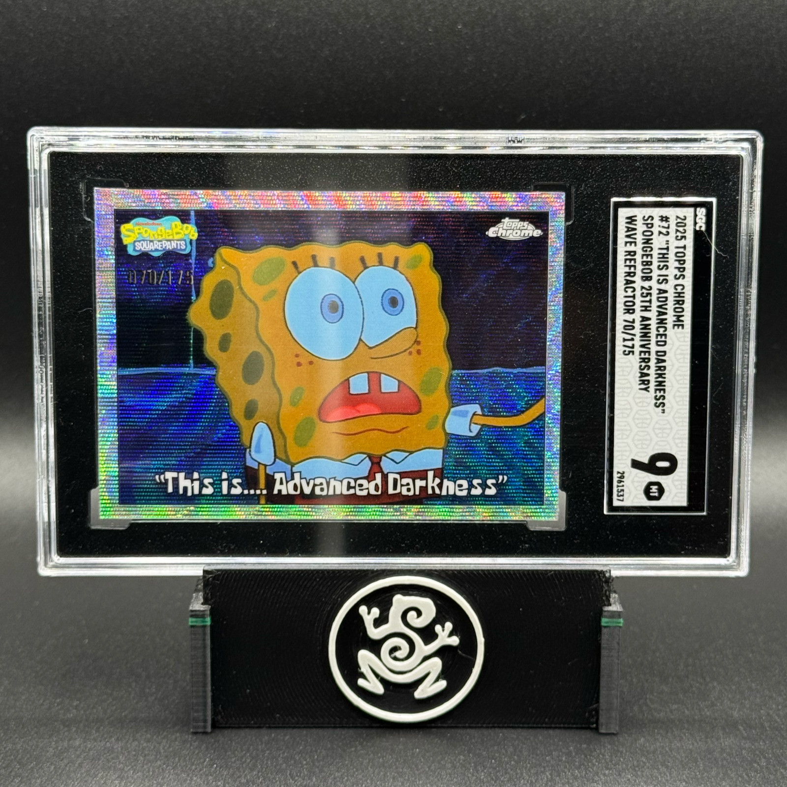 2025 Chrome SpongeBob “This is… Advanced Darkness” Wave Refractor /175 SGC 9