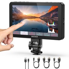 NEEWER F700 7" Cold Shoe Mount Camera Monitor Field HD Touch Screen w/ Battery