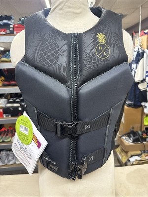 Hyperlite Wake Co Adult Large Life Vest Jacket Wakeboarding Tropical Pineapple