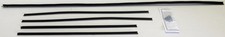 Window Sweeps Weatherstrip For 1968 Chevrolet Impala Wagon 4-dr Black Front Rear