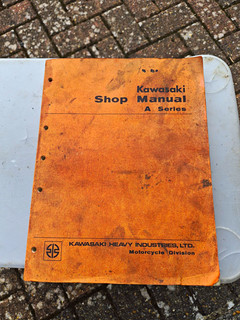 Genuine Kawasaki Workshop Manual 350 A7 Avenger 1972 Maintenance Manual