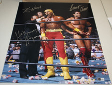 NWO WCW HOLLYWOOD HULK HOGAN KEVIN NASH SCOTT HALL SIGNED 16X20 PHOTO BECKETT