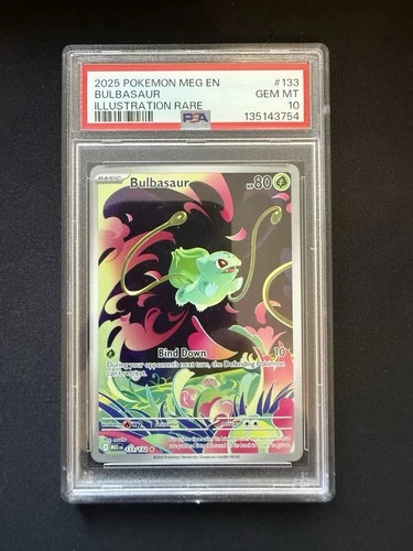 Bulbasaur 133/132 Illustration Rare Meg En-mega Evolution Pokemon PSA 10