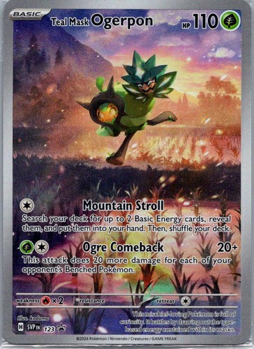 Pokemon Teal Mask Ogerpon 123 Scarlet Violet Black Star Promos Holo NM