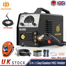 250Amp 5in1 Pulse MIG Welder Inverter Gas Gasless MIG/TIG/MMA Welding Machine UK