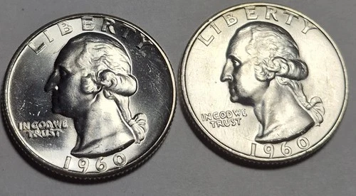 1960 And 1960D Washington Silver Quarters. Choice Uncirculated