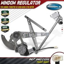 Window Regulator with Motor Front Right for Subaru Forester SG 02-08 2 Pin Motor