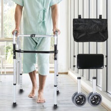 Rollator Gehhilfe Leichtgewicht Gehbank mit 4 Räder Aluminium kompakt faltbar