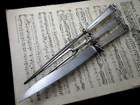 ❤️ TRIANON c. 1921 INTERNATIONAL STERLING ROAST CARVING FORK KNIFE &  SHARPENER
