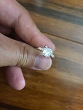 Sterling Silver Ring with a Heart Shaped Clear Stone RJ 925 sz 7. 722