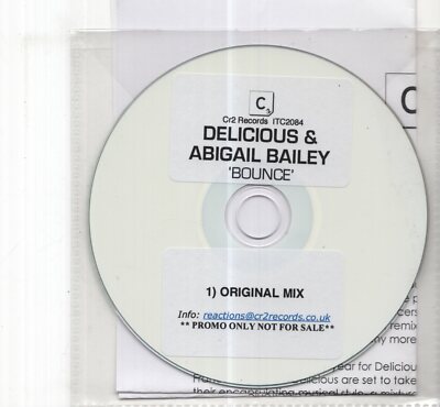 (JD585) Delicious & Abigail Bailey, Bounce - 2009 DJ CD