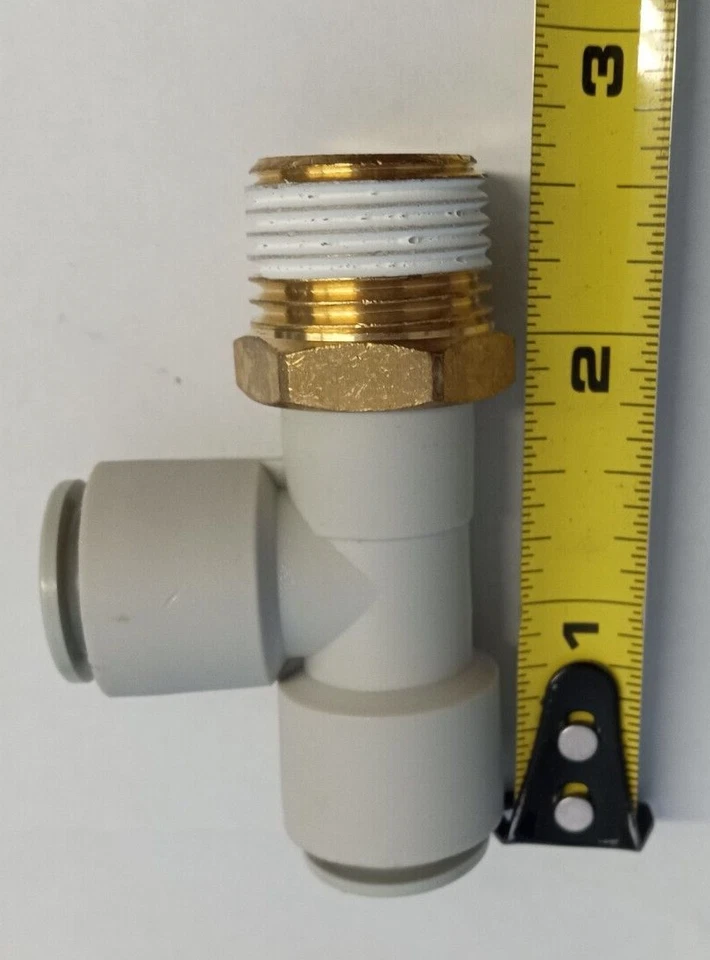 SMC KQ2Y12-04S 12mmX1/2"NPTx12mm push-to-connect male run tee **5-pack** - Image 3 of 3