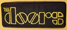 The Doors Band Embroidered Patch approx 1.75x4.5" gold/yellow