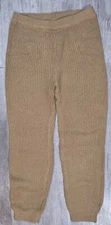 Fashion Nova XL Tan Knit Pants Elastic Waist And Cuffs Comfy Warm Relax 